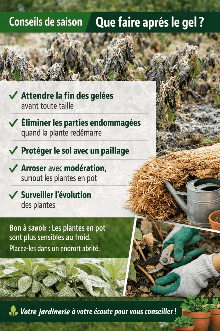 Que faire au jardin après un épisode de gel ?